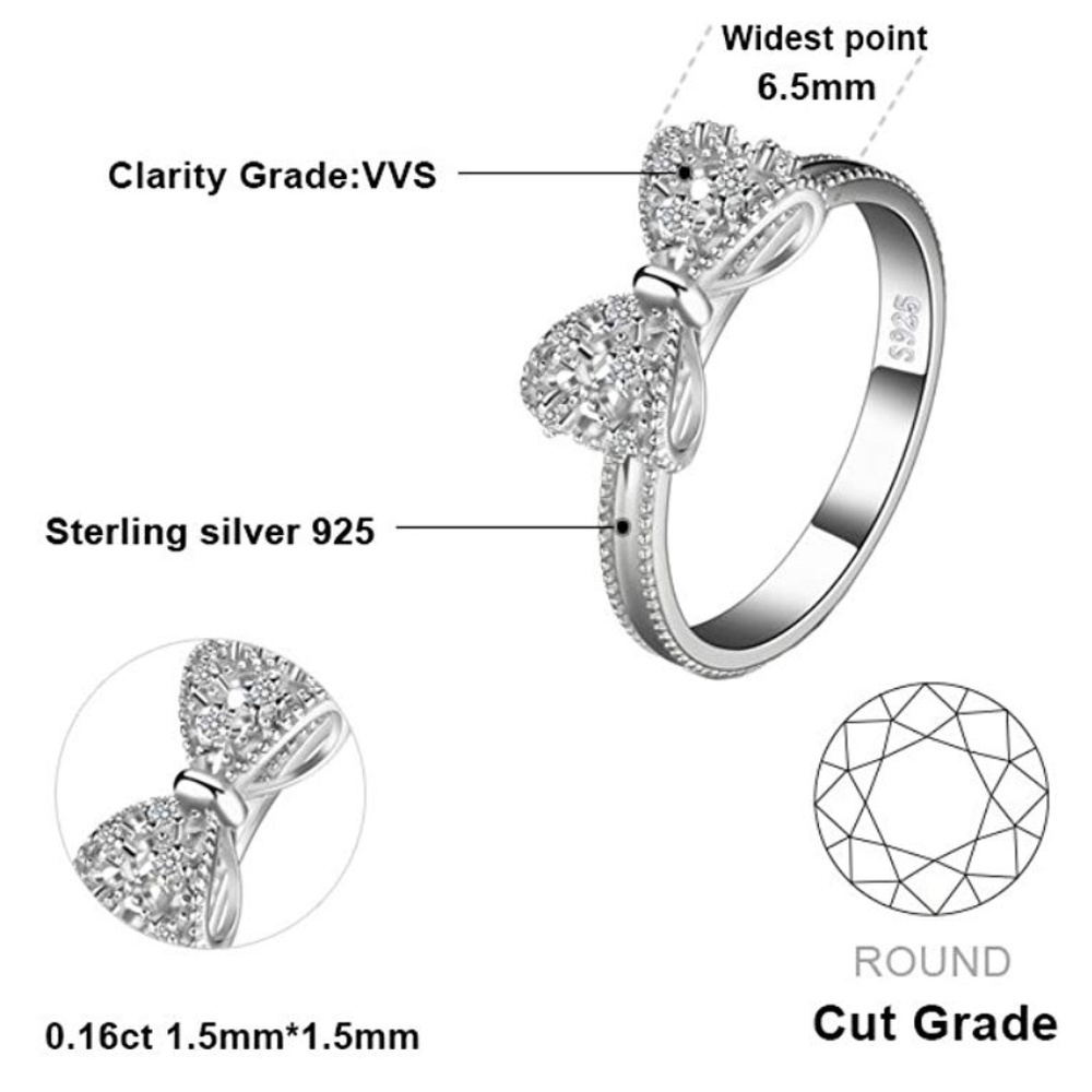 🎀 Anniversary Bow Sterling Silver Ring 💍 - Picture 8 of 8